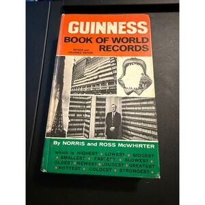 Guinness Book of World Records Norris Ross McWhirter Sterling Hardcover Vintage